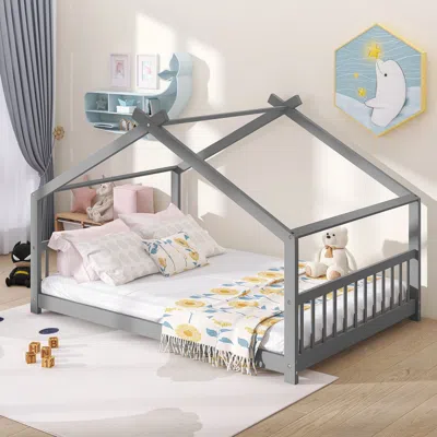 Streamdale Furniture Streamdale Full Size House Bed Wood Bed