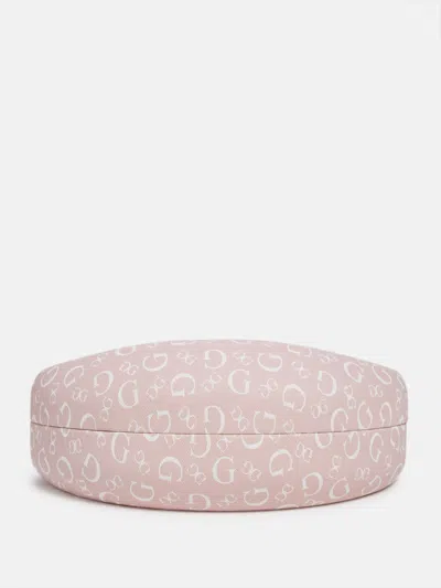 Guess Factory Allover Logo Eyewear Hard Case In Pink