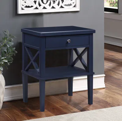 Streamdale Furniture Streamdale Madison Midnight Blue Nightstand