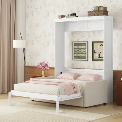 Streamdale Furniture Streamdale Queen Size Murphy Bed Wall Bed With Cushion