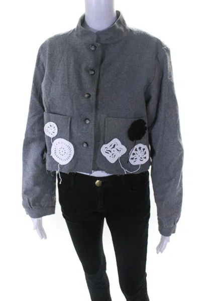 Phos Phoro Womens Cropped Jacket Grey Marle In Grey