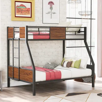 Streamdale Furniture Streamdale Twin-over-full Bunk Bed Modern Style Steel Frame Bunk Bed