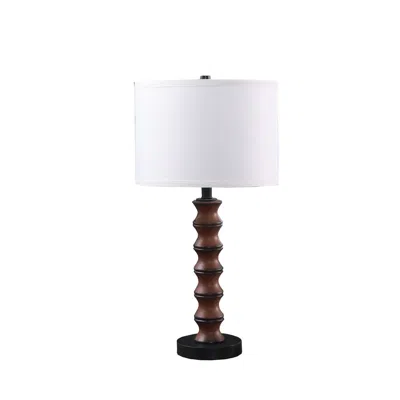 Streamdale Furniture Streamdale 27.5" In Coastal Littoral Wood Insp Modern Table Lamp