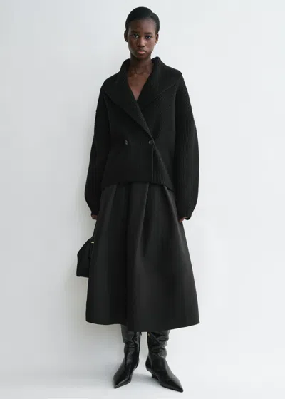 Totême Shawl-lapel Cardigan Black In Black