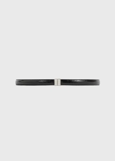 Totême Toteme Slide Clasp Leather Belt In Black