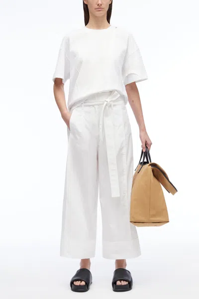 3.1 Phillip Lim Poplin Wide Leg Pant In White
