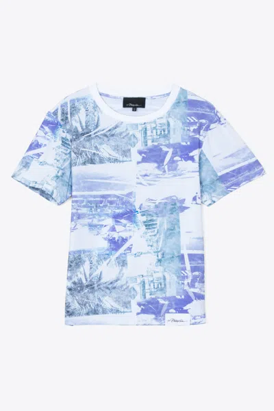 3.1 Phillip Lim Postcard Print T-shirt In Blue Multi