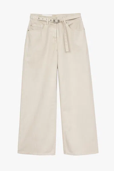 3.1 Phillip Lim Wide-leg Belted Jeans In Ecru