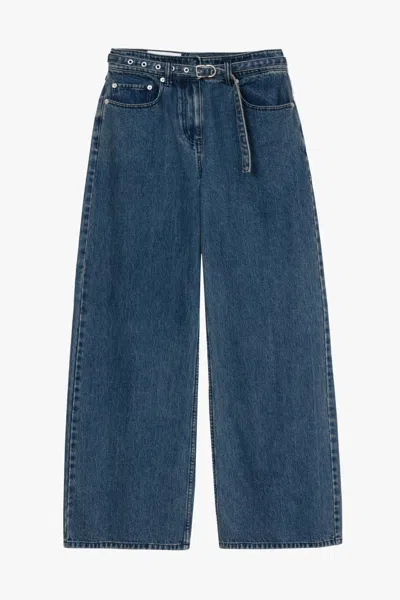 3.1 Phillip Lim Wide-leg Belted Jeans In Blue