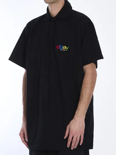 Balenciaga Ebay Polo Shirt In Black