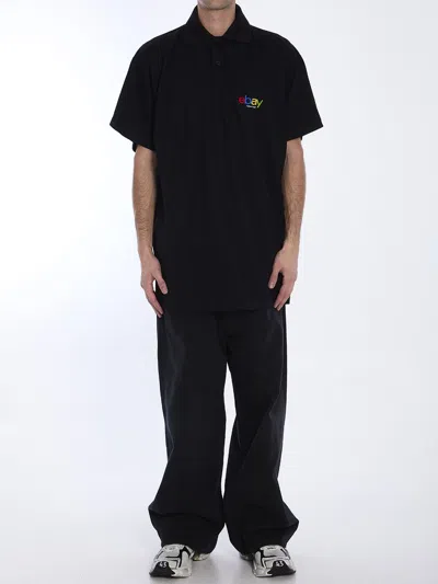 Balenciaga Ebay Polo Shirt In Black