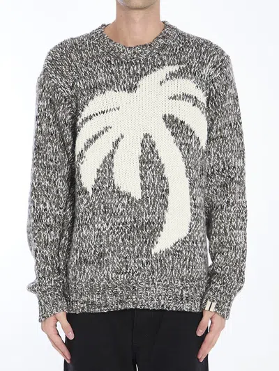 Shop Palm Angels Palm Sweater In Grey