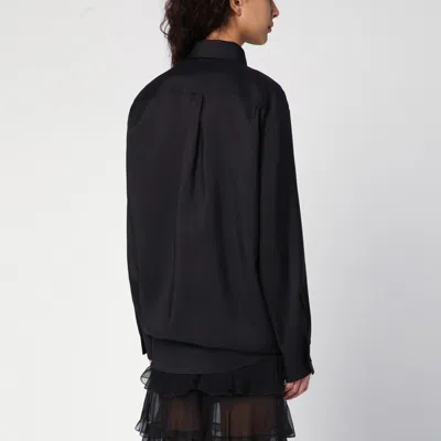 Valentino Black Shirt With Drawstring In Black