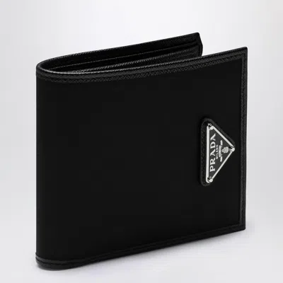 Prada Black Re-nylon Wallet With Logo Triangle