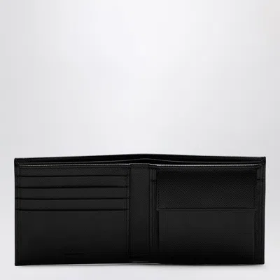 Prada Logo Leather Wallet Wallets And Card Holders Black In Black