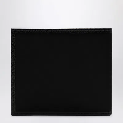 Prada Logo Leather Wallet Wallets And Card Holders Black In Black