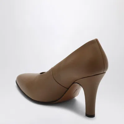 The Row 90mm Prudens Leather Pumps In Beige