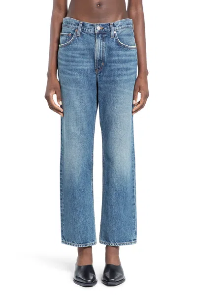 Agolde Woman Blue Jeans In Blue