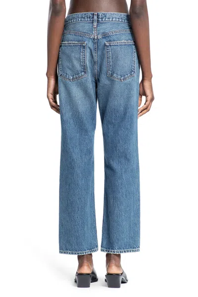 Agolde Woman Blue Jeans In Blue