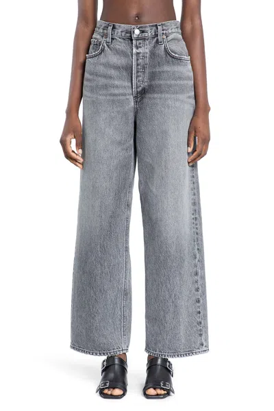 Agolde Woman Grey Jeans In Grey