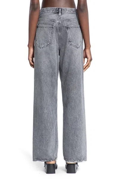 Agolde Woman Grey Jeans In Grey