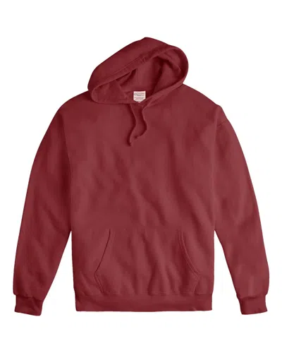 Comfortwash By Hanes Men's Garment-dyed Unisex Hooded Sweatshirt In Red