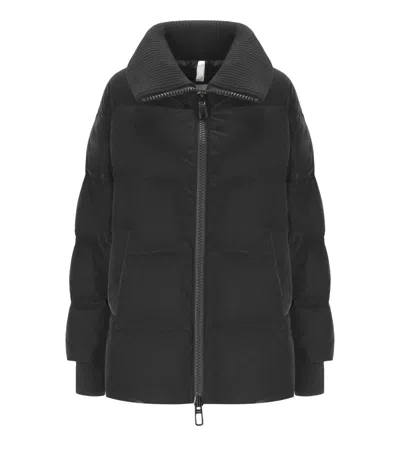 Duno Glossy Black Down Jacket In Black