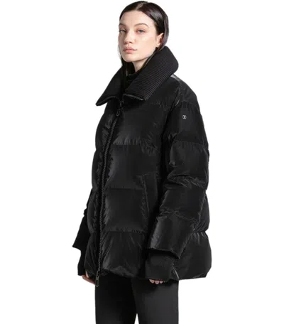 Duno Glossy Black Down Jacket In Black