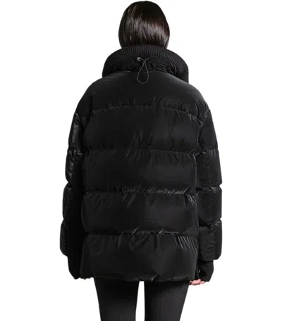 Duno Glossy Black Down Jacket In Black
