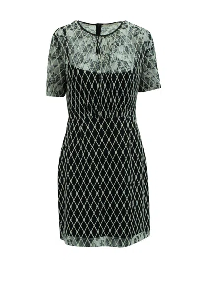 Sandro Lace Mini Dress In Black Polyamide In Black