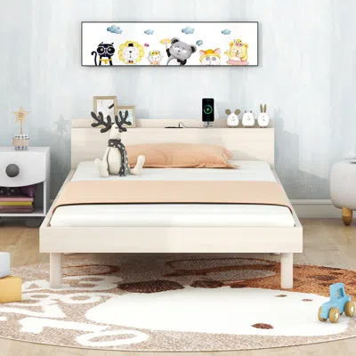 Streamdale Furniture Streamdale Modern Design Twin Size Platform Bed Frame With Built-in Usb Ports