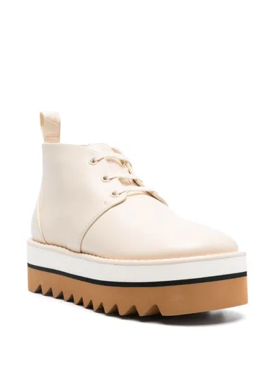 Stella Mccartney Sneakelyse Platform Chukka Boot In Beige
