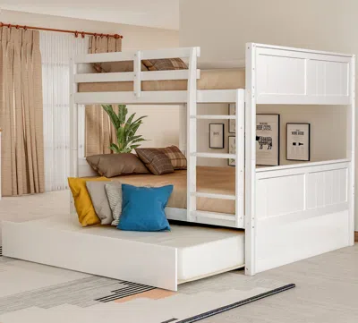Streamdale Furniture Streamdale Full Over Full Bunk Bed With Twin Size Trundle