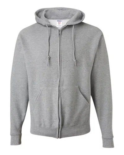 Jerzees Men's Super Sweats Nublend Full-zip Hooded Sweatshirt In Blue
