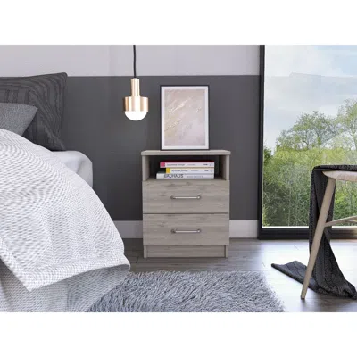 Streamdale Furniture Streamdale Brookline 2-drawer 1-shelf Rectangle Nightstand Light Oak