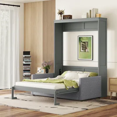 Streamdale Furniture Streamdale Queen Size Murphy Bed Wall Bed With Cushion