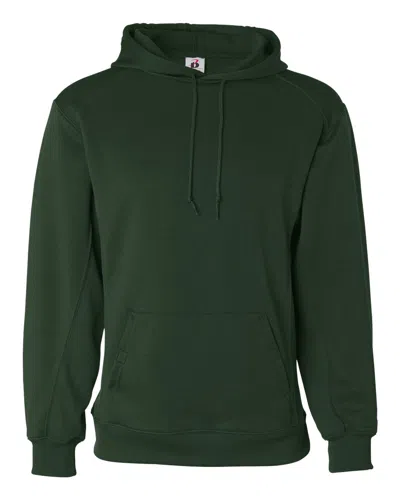 Badger Men's Performance Fleece Hooded Sweatshirt In Green