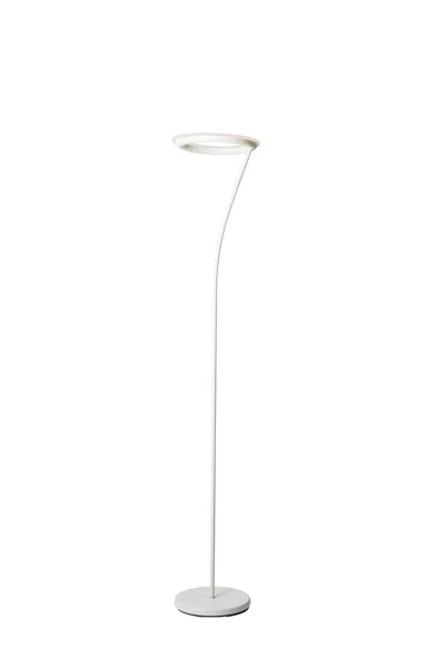 STREAMDALE FURNITURE STREAMDALE 73" TALL METAL TORCHIERE FLOOR LED LAMP WITH HALO DESIGN 
