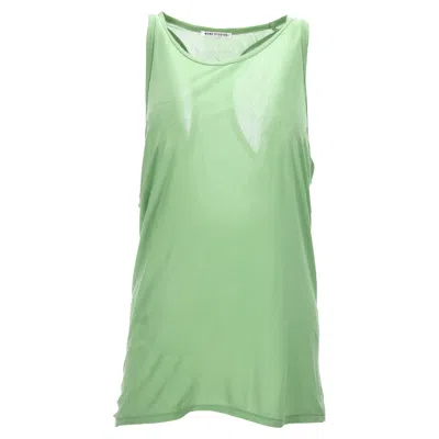 Acne Studios Scoop Neck Sleeveless Tank Top In Green Lyocell In Green