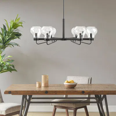 Streamdale Furniture Streamdale Devon 6-light Chandelier With Bowl Shaped Glass Shades