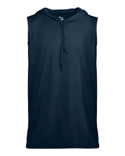 Badger Men's B-core Sleeveless Hooded T-shirt In Blue