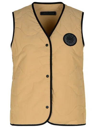 Shop Canada Goose 'annex' Beige Cotton Blend Vest