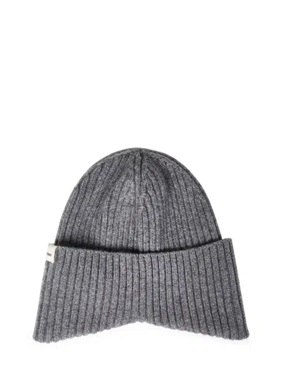 Shop Emporio Armani Wool Beanie In Grey