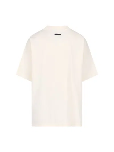 Fear Of God Logo Short-sleeved T-shirt In White