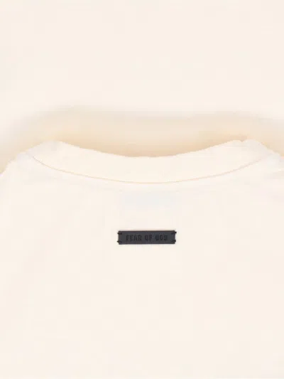 Fear Of God Logo Short-sleeved T-shirt In White