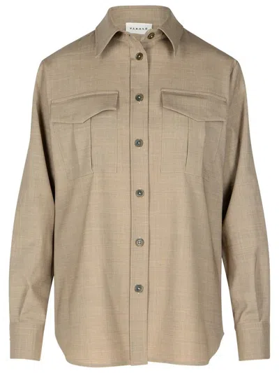 P.a.r.o.s.h 'lille' Grey Virgin Wool Blend Shirt In Grey
