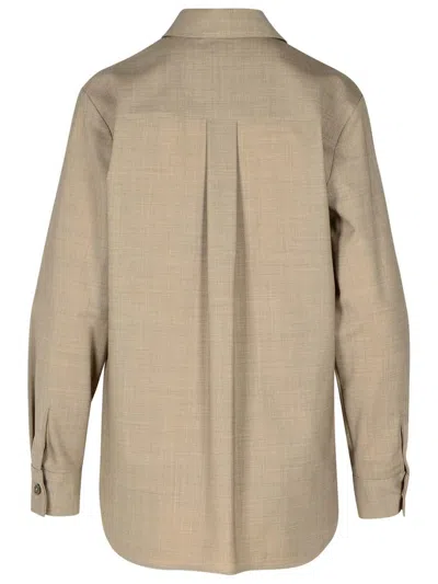 P.a.r.o.s.h 'lille' Grey Virgin Wool Blend Shirt In Grey