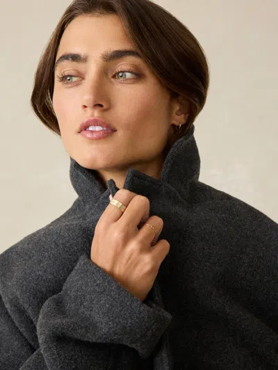 Faherty Atlantic Knit Coat In Charcoal