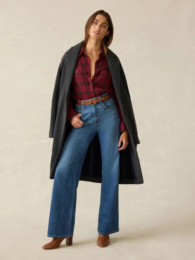 Faherty Atlantic Knit Coat In Charcoal