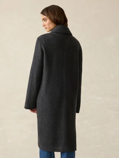 Faherty Atlantic Knit Coat In Charcoal